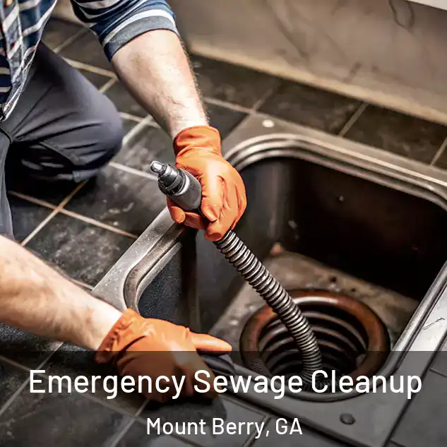  Emergency Sewage Cleanup Mount Berry, GA