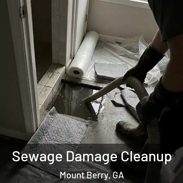  Sewage Damage Cleanup Mount Berry, GA